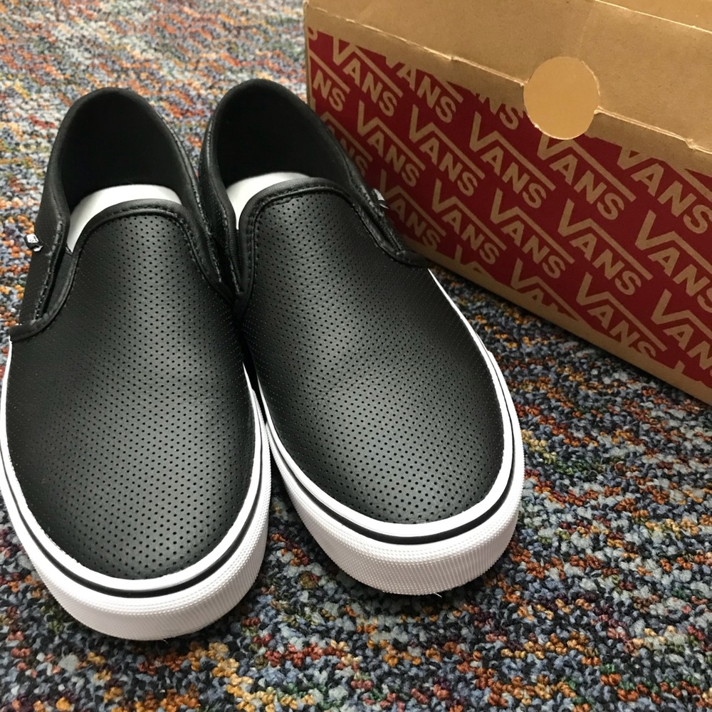 Black Perforated Vans